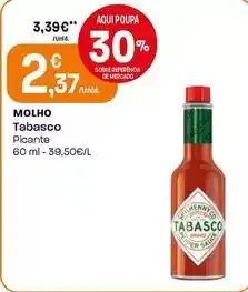 Intermarché Tabasco - molho promoção