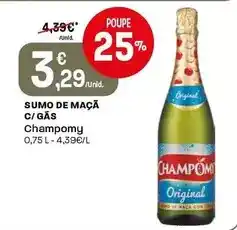 Intermarché Champomy - sumo de maçã c/gás promoção