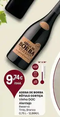 Intermarché Adega de borba - rotulo cortica promoção
