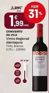 Intermarché Convento da vila - vinho regional alentejano promoção