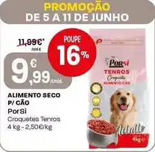 Intermarché Porsi - alimento seco p/ cáo promoção