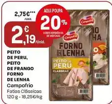 Intermarché Campofrio - peito de peru, peito de frango forno de lenha promoção