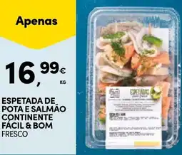 Continente Espetada de pota e salmão continente facil & bom fresco promoção