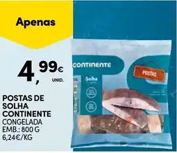Continente Postas de solha continente congelada promoção