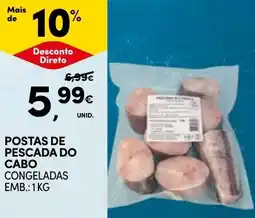 Continente Postas de pescada do cabo congeladas promoção