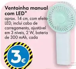 TEDi Ventoinha manual com led promoção