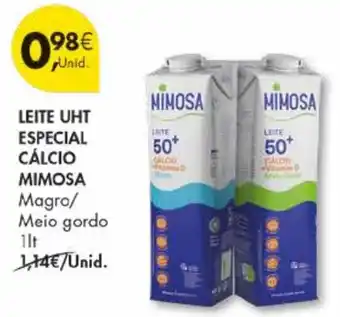 Pingo Doce Leite uht especial cálcio mimosa promoção