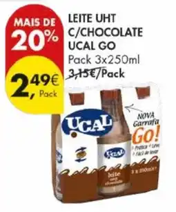 Pingo Doce Leite uht c/chocolate ucal go promoção