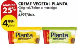 Pingo Doce Creme vegetal planta promoção