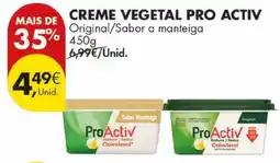 Pingo Doce Creme vegetal pro activ promoção