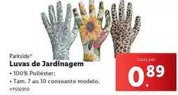 Lidl Luvas de jardinagem promoção
