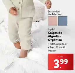 Lidl Calças de algodao orgânico promoção