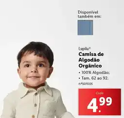 Lidl Camisa de algodao organico promoção