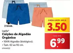 Lidl Biológico - calçoes de algodão organico promoção