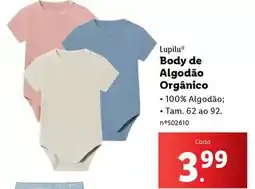 Lidl Body de algodao orgánico promoção
