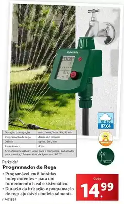 Lidl A+ - programador de rega promoção