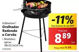 Lidl A+ - grelhador redondo a carvao promoção