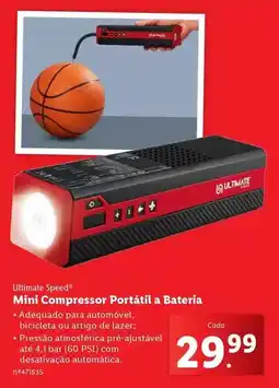Lidl A+ - mini compressor portátil a bateria promoção