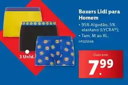 Lidl Lidl - boxers para homem promoção