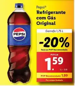 Lidl Pepsi - refrigerante com gas original promoção