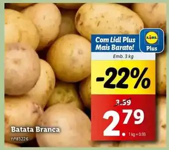 Lidl com - batata branca promoção