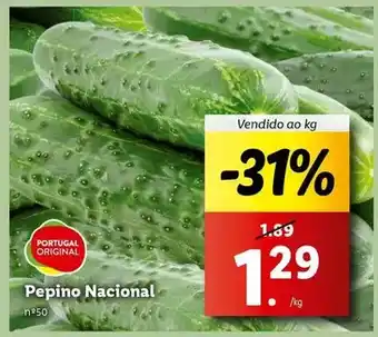 Lidl Nacional - pepino promoção