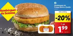 Lidl Hamburger de frango bacon e queijo promoção