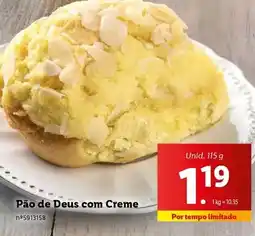 Lidl com - pão de deus com creme promoção
