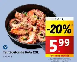 Lidl Xxl - tentaculos de pota xxl promoção