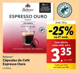 Lidl Bellarom - capsulas de cafe espresso ouro promoção