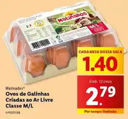 Lidl A+ - ovos de galinhas criadas ao ar avire classe m/l promoção