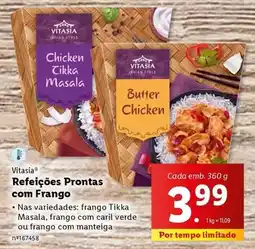 Lidl Vitasia - refeices prontas com frango promoção