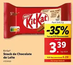 Lidl Kit kat - snack de chocolate de leite promoção