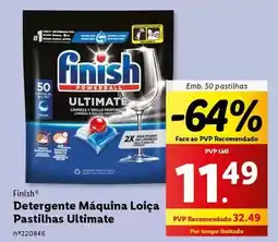 Lidl Finish - detergente máquina loiça pastilhas ultimate promoção