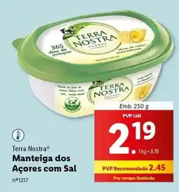 Lidl Terra nostra - manteiga dos açores com sal promoção
