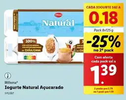 Lidl Milbona - iogurte natural acucardo promoção