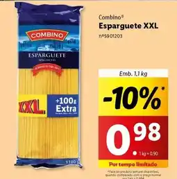 Lidl Combino - esparguete xxl promoção