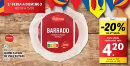 Lidl A+ - queijo curado de vaca barbado promoção