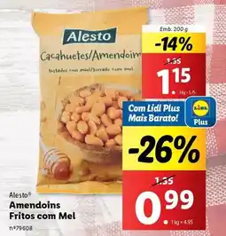 Lidl Alesto - amendoins fritos com mel promoção