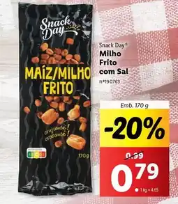 Lidl com - snack day milho frito com sal promoção
