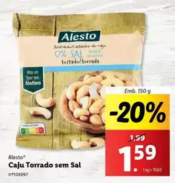 Lidl Alesto - caju torrado sem sal promoção