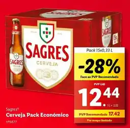 Lidl Sagres - cerveja pack económico promoção