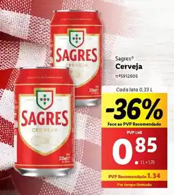 Lidl Sagres - cerveja promoção