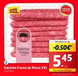 Lidl Portugal - salsicha fresca de porco xxl promoção