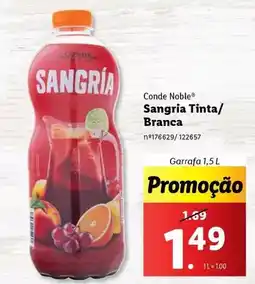 Lidl Conde noble - sangria tinta/ branca promoção