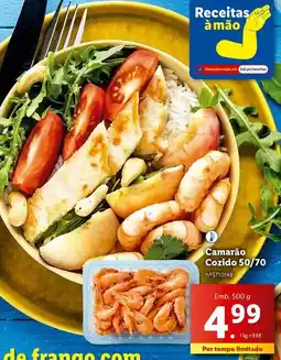 Lidl Descobre - camarão cocido 50/70 promoção