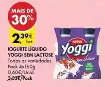 Pingo Doce Yoggi - iogurte liquido sem lactose promoção