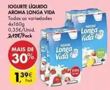 Pingo Doce Longa vida - iogurte liquido aroma promoção