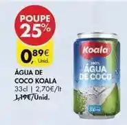 Pingo Doce Koala - água de coco promoção