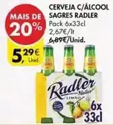 Pingo Doce Sagres - cerveja c/alcool promoção